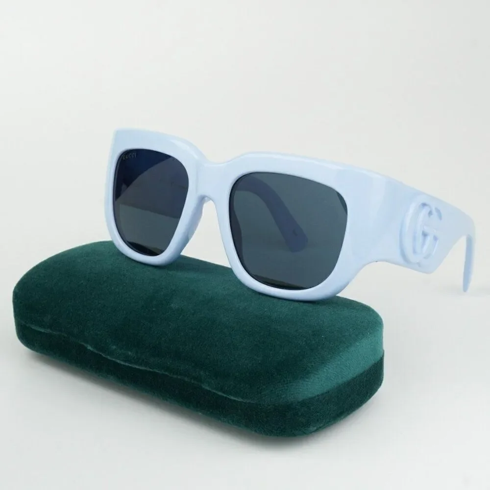 NEW Gucci GG1545S  004 Light Blue Women Square Sunglasses GG 1545S
